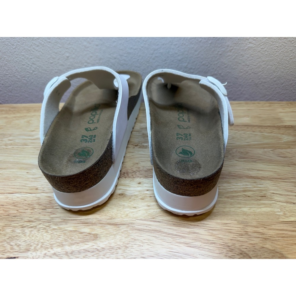 Papillio by Birkenstock Gizeh White Vegan Platform Sandals Womens 37 NWOT - Picture 4 of 7